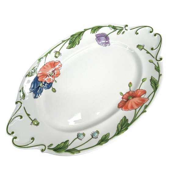 Villeroy & Boch Amapola Oval Serving Platter 17" Large Germany - Picture 2 of 8